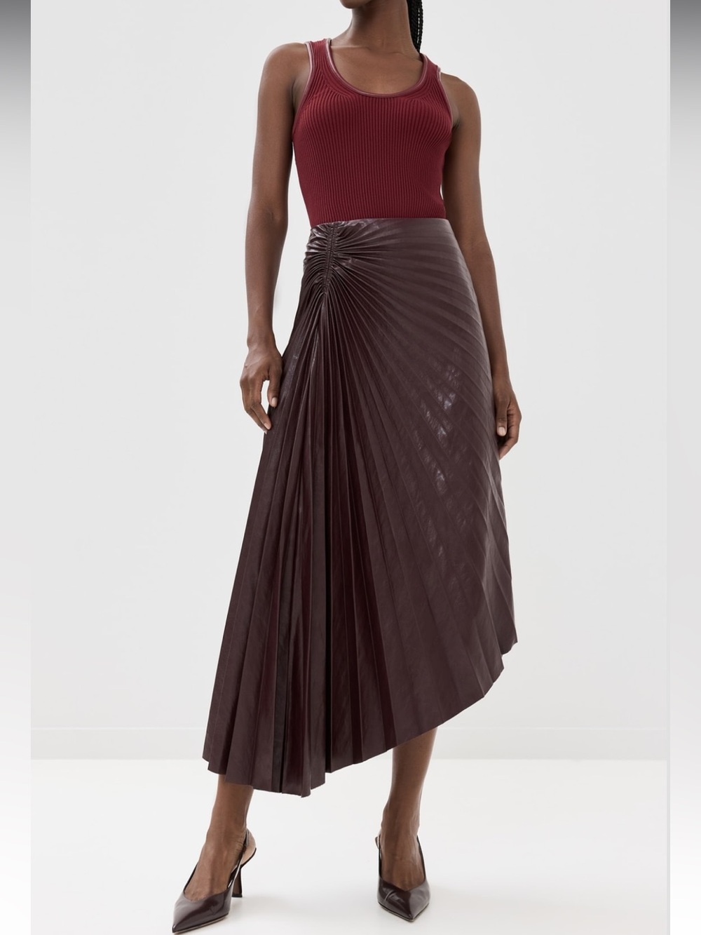 NWT Simkhai Covain Tank in Oxblood XS